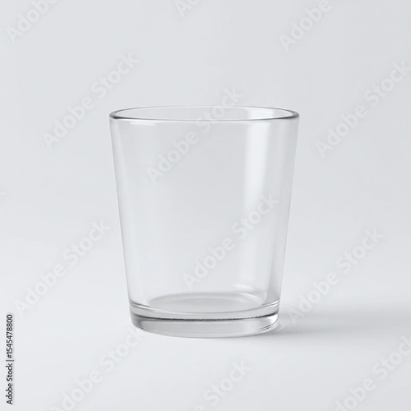 Obraz Empty Glass on White Background Stock Photo of Clear Drinking Glass