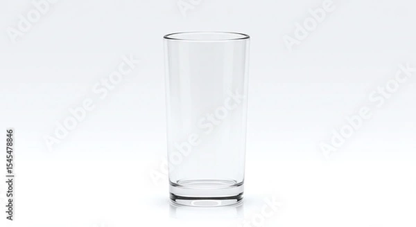 Obraz Clear Glass Highball Glass, Empty, Studio Shot