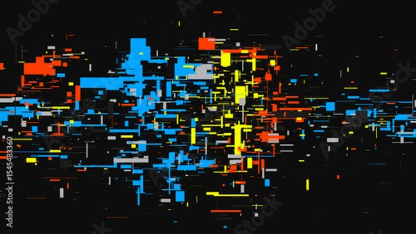 Obraz Glitch Noise Texture. Digital Technology Background