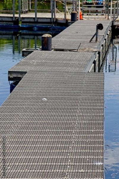 Fototapeta Textured Dock Over Calm Water