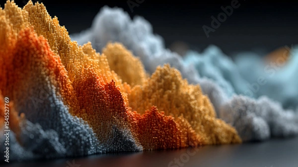 Obraz Abstract digital data streams flow across a dark background, symbolizing SaaS infrastructure, cloud computing, data exchange, and the seamless connectivity of modern digital systems.
