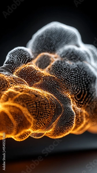 Obraz Abstract digital data streams flow across a dark background, symbolizing SaaS infrastructure, cloud computing, data exchange, and the seamless connectivity of modern digital systems.
