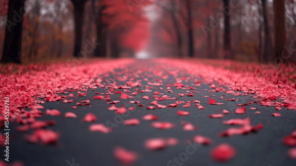Obraz A mystical forest path lined with glowing pink flowers and soft ambient light—symbolizing wonder, magic, serenity, and the dreamy allure of a fantasy nature realm.
