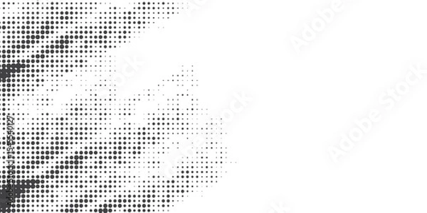 Fototapeta Background with monochrome dot texture. Polka dot pattern template. Background with black dots - stock vector dots basic background dots