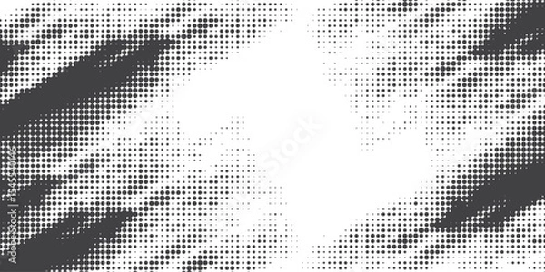 Fototapeta Background with monochrome dot texture. Polka dot pattern template. Background with black dots - stock vector dots basic background dots