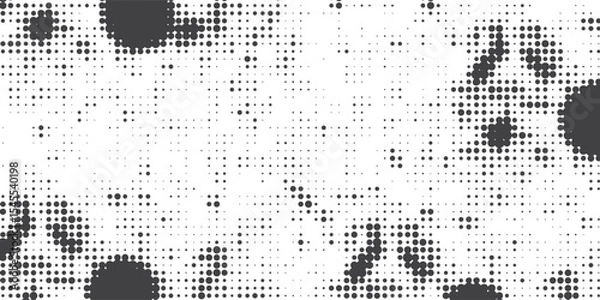 Fototapeta Background with monochrome dot texture. Polka dot pattern template. Background with black dots - stock vector dots basic background dots