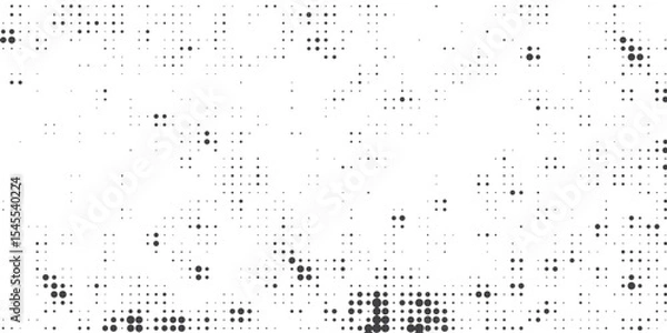 Fototapeta Background with monochrome dot texture. Polka dot pattern template. Background with black dots - stock vector dots basic background dots