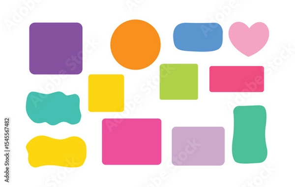 Fototapeta Bright vector style colorful shapes with soft texture ideal for creative templates and print work unique design Pro.