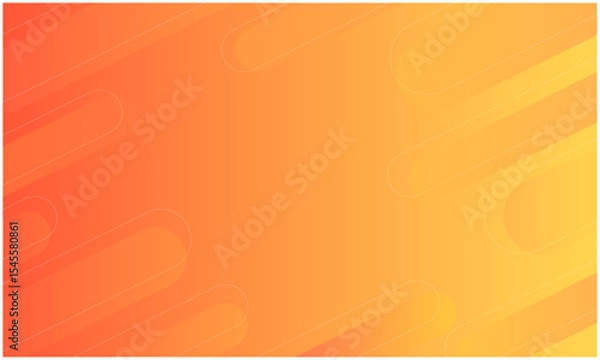 Obraz オレンジのポップな幾何学グラデーション背景 横長