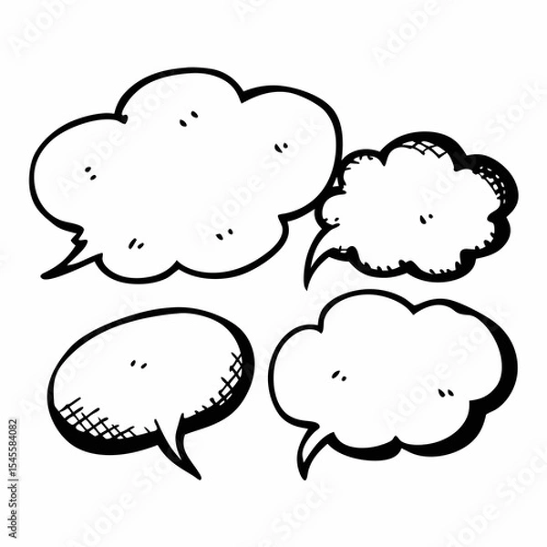 Fototapeta set of speech bubbles