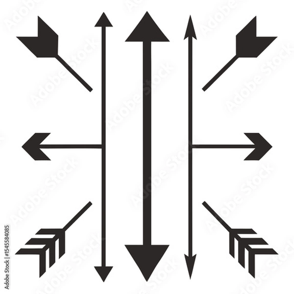Fototapeta set of arrows vector