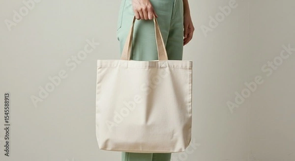 Fototapeta Versatile Reusable Tote Bag Eco-Friendly and Stylish Everyday Carry
