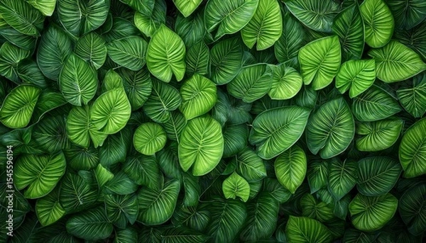 Obraz leaf wall green plant texture
