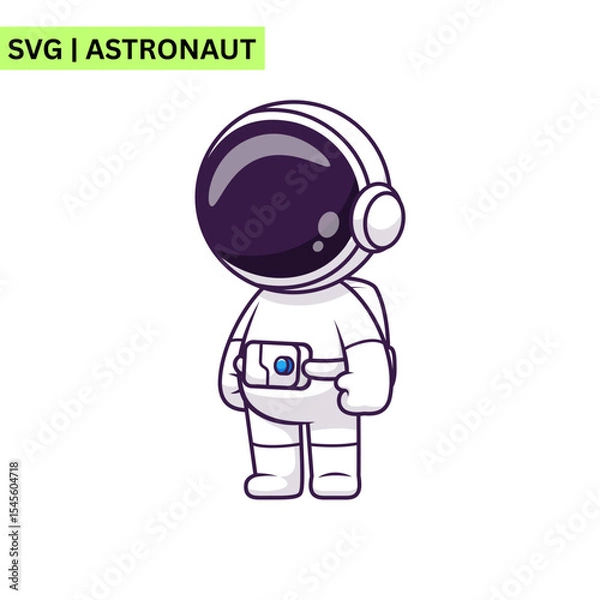 Obraz A stunning astronaut illustration featuring an astronaut gazing at Earth from space, symbolizing wonder and exploration in a vibrant, detailed style.