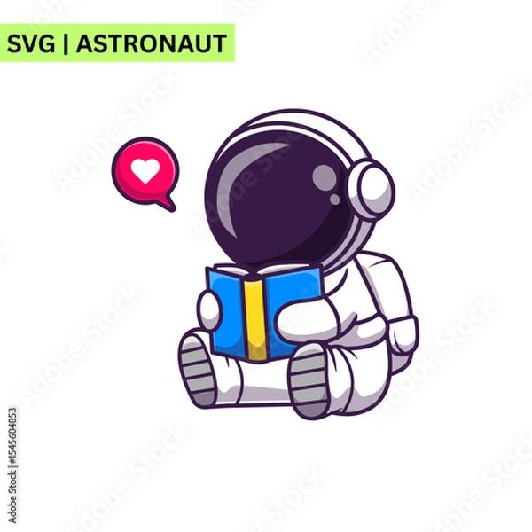 Fototapeta A modern astronaut vector design showcasing an astronaut with a futuristic space helmet, representing innovation and the quest for discovery in a sleek style.
