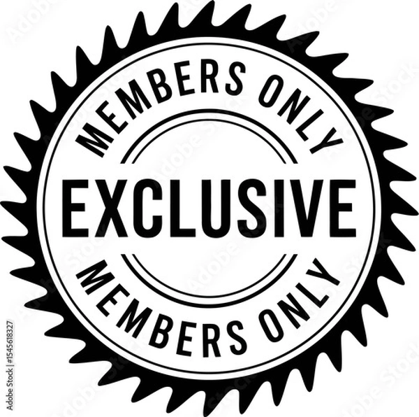 Fototapeta Exclusive members only access pass vip club membership badge vector graphic design element template editable stock vector illustration