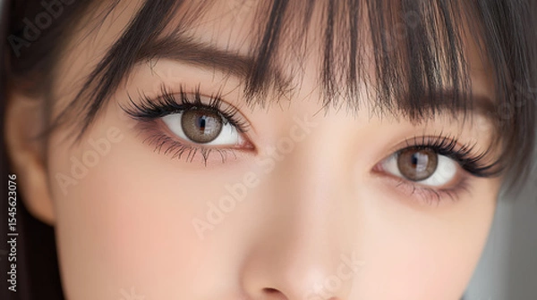 Fototapeta 長いまつ毛、美しい瞳の女性