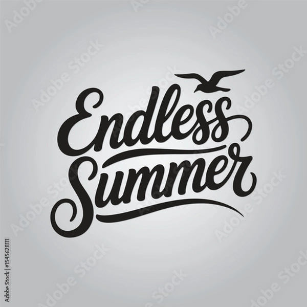 Obraz Endless Summer Lettering Calligraphy Typography Quote t-shirt Vector Design Template