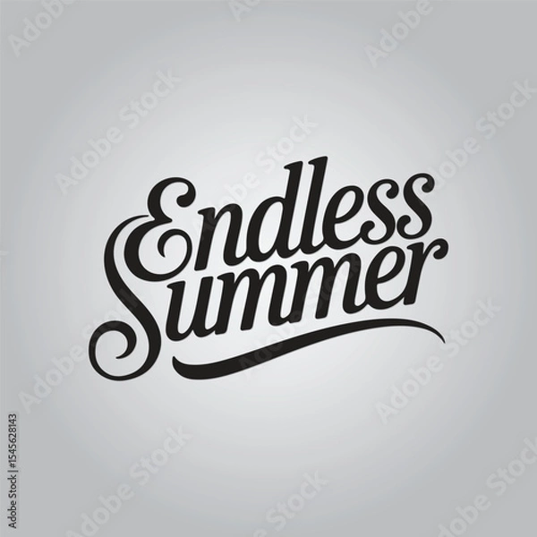 Obraz Endless Summer Lettering Calligraphy Typography Quote t-shirt Vector Design Template