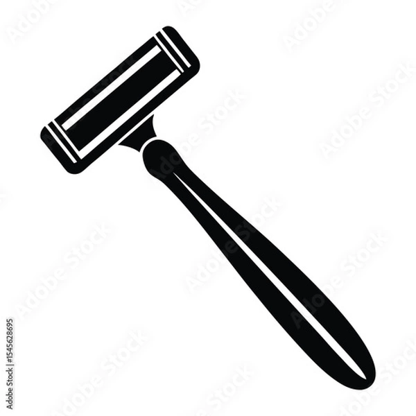 Obraz silhouette of a shaving razor.