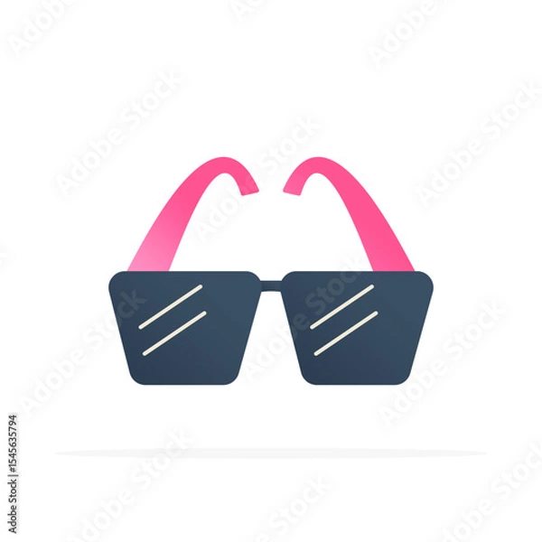 Fototapeta sunglasses icon, colored flat vector. modern and minimalist design