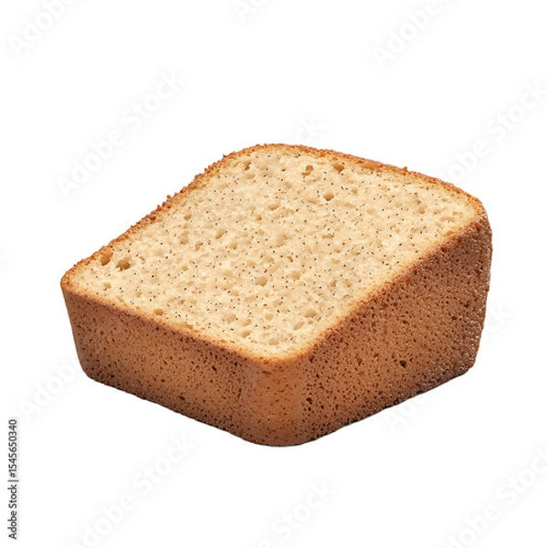 Fototapeta Slice of Freshly Baked Bread with Crusty Exterior and Soft Interior