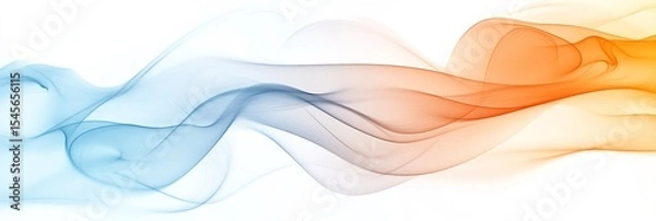 Obraz Abstract blue and orange wave background design