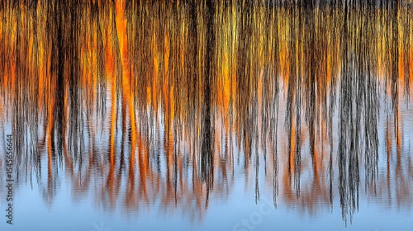 Fototapeta Winter forest reflections