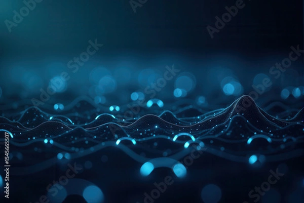 Obraz Abstract 3D illustration of a futuristic digital network