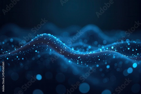 Obraz Abstract 3D illustration of a futuristic digital network