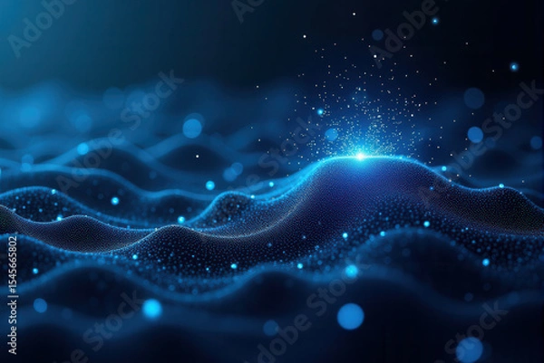 Obraz Abstract 3D illustration of a futuristic digital network