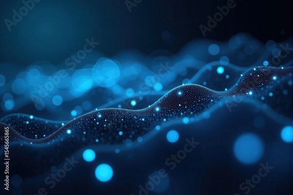 Obraz Abstract 3D illustration of a futuristic digital network
