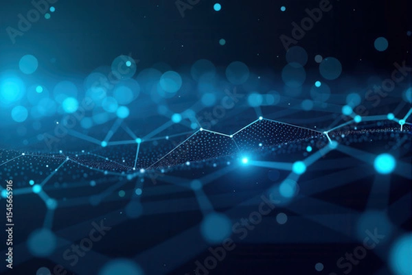 Obraz Abstract 3D illustration of a futuristic digital network