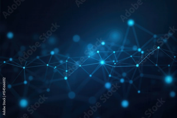 Obraz Abstract 3D illustration of a futuristic digital network