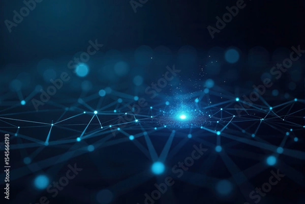 Obraz Abstract 3D illustration of a futuristic digital network