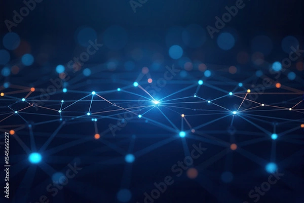 Obraz Abstract 3D illustration of a futuristic digital network