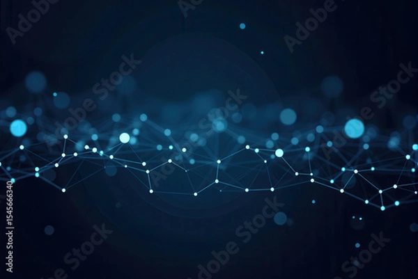 Obraz Abstract 3D illustration of a futuristic digital network