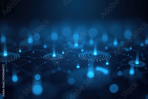 Obraz Abstract 3D illustration of a futuristic digital network
