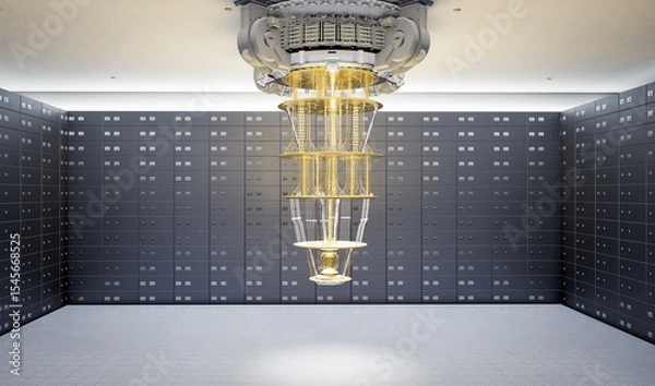 Fototapeta Quantum computer machine