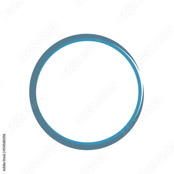 Fototapeta blue circle logo frame element grafis