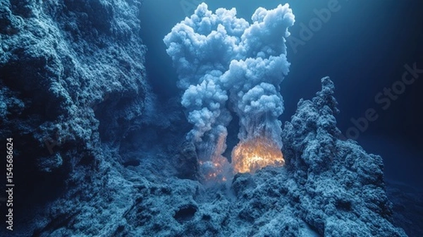 Fototapeta Deep sea hydrothermal vent