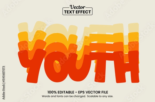 Fototapeta Retro vintage text effect, Editable text effect