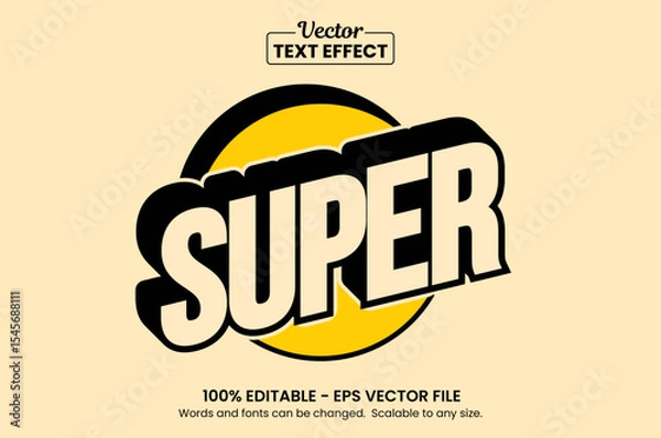 Fototapeta Retro vintage text effect, Editable text effect
