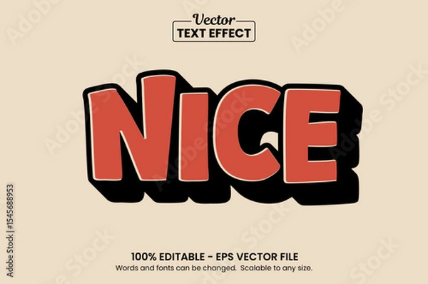 Fototapeta Retro vintage text effect, Editable text effect