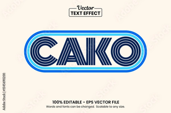 Fototapeta Retro vintage text effect, Editable text effect