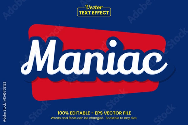 Fototapeta Retro vintage text effect, Editable text effect