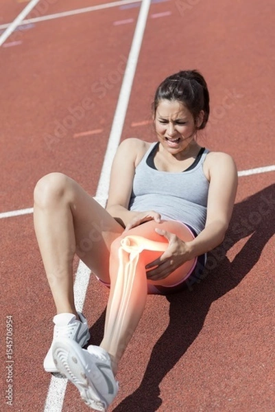 Obraz Highlighted bones of injured athlete