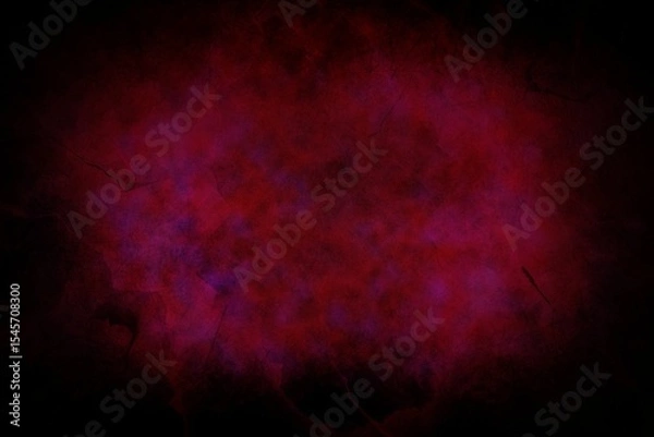 Obraz Red and purple haze is swirling softly in flat design illustration, creating deep textured nebula