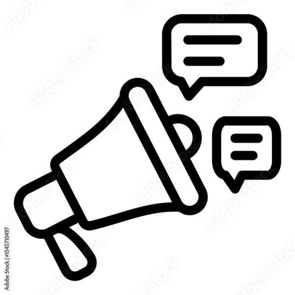 Obraz Megaphone Icon in Line Style