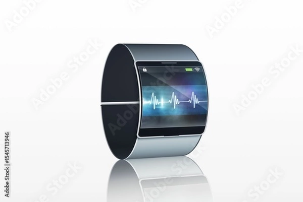 Obraz Futuristic wrist watch with display
